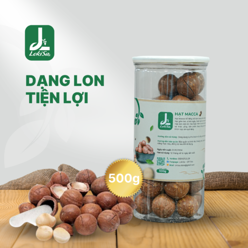 Hat Macca Nut vo dang lon tien loi 500g tu LokiSa